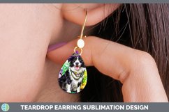 GorgeousMardi Gras Splash Dogs Teardrop Earrings design.