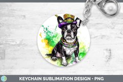 GorgeousMardi Gras Splash Dogs Keychain design.