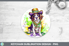 GorgeousMardi Gras Splash Dogs Keychain design.
