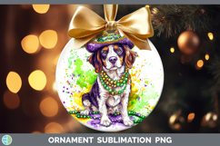 GorgeousMardi Gras Splash Dogs Ornament design.