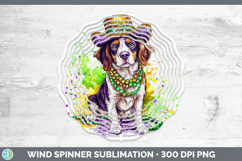 GorgeousMardi Gras Splash Dogs Wind Spinner design.