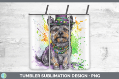 GorgeousMardi Gras Splash Dogs Tumbler design.