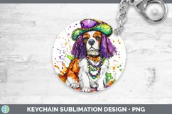 GorgeousMardi Gras Splash Dogs Keychain design.