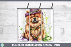 GorgeousMardi Gras Splash Dogs Tumbler design.