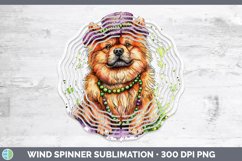 GorgeousMardi Gras Splash Dogs Wind Spinner design.