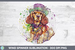 GorgeousMardi Gras Splash Dogs Wind Spinner design.