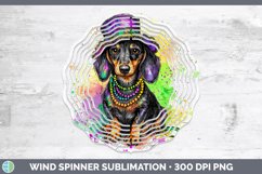 GorgeousMardi Gras Splash Dogs Wind Spinner design.