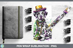 GorgeousMardi Gras Splash Dogs Pen Wrap design.