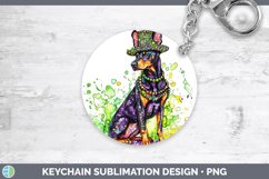 GorgeousMardi Gras Splash Dogs Keychain design.
