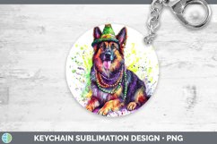 GorgeousMardi Gras Splash Dogs Keychain design.