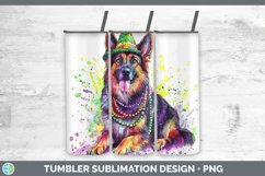 GorgeousMardi Gras Splash Dogs Tumbler design.