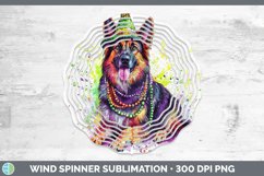 GorgeousMardi Gras Splash Dogs Wind Spinner design.