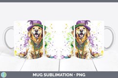 GorgeousMardi Gras Splash Dogs Mug Wrap design.