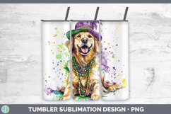 GorgeousMardi Gras Splash Dogs Tumbler design.