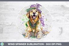 GorgeousMardi Gras Splash Dogs Wind Spinner design.