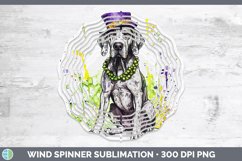 GorgeousMardi Gras Splash Dogs Wind Spinner design.