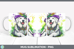 GorgeousMardi Gras Splash Dogs Mug Wrap design.
