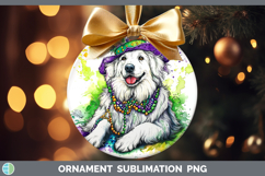 GorgeousMardi Gras Splash Dogs Ornament design.