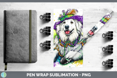 GorgeousMardi Gras Splash Dogs Pen Wrap design.