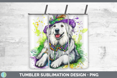 GorgeousMardi Gras Splash Dogs Tumbler design.