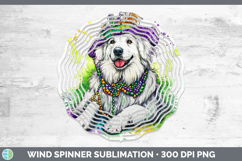 GorgeousMardi Gras Splash Dogs Wind Spinner design.