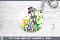 GorgeousMardi Gras Splash Dogs Keychain design.