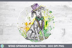 GorgeousMardi Gras Splash Dogs Wind Spinner design.