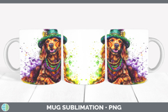 GorgeousMardi Gras Splash Dogs Mug Wrap design.