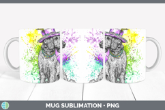 GorgeousMardi Gras Splash Dogs Mug Wrap design.