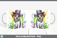 GorgeousMardi Gras Splash Dogs Mug Wrap design.