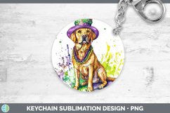 GorgeousMardi Gras Splash Dogs Keychain design.