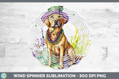 GorgeousMardi Gras Splash Dogs Wind Spinner design.
