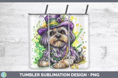 GorgeousMardi Gras Splash Dogs Tumbler design.
