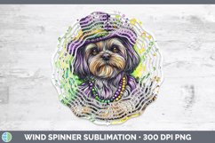 GorgeousMardi Gras Splash Dogs Wind Spinner design.