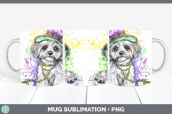 GorgeousMardi Gras Splash Dogs Mug Wrap design.
