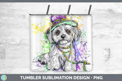 GorgeousMardi Gras Splash Dogs Tumbler design.