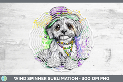 GorgeousMardi Gras Splash Dogs Wind Spinner design.