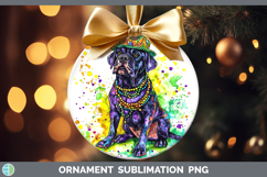 GorgeousMardi Gras Splash Dogs Ornament design.