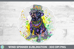 GorgeousMardi Gras Splash Dogs Wind Spinner design.