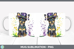 GorgeousMardi Gras Splash Dogs Mug Wrap design.
