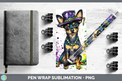 GorgeousMardi Gras Splash Dogs Pen Wrap design.