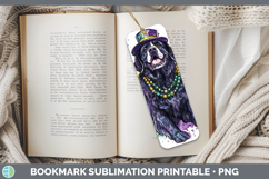 GorgeousMardi Gras Splash Dogs Bookmark design.