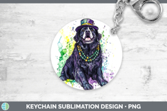 GorgeousMardi Gras Splash Dogs Keychain design.