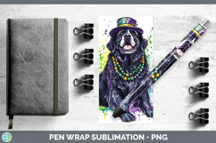 GorgeousMardi Gras Splash Dogs Pen Wrap design.