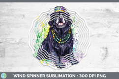 GorgeousMardi Gras Splash Dogs Wind Spinner design.