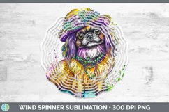 GorgeousMardi Gras Splash Dogs Wind Spinner design.