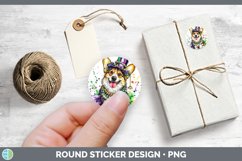 GorgeousMardi Gras Splash Dogs Stickers design.