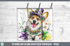 GorgeousMardi Gras Splash Dogs Tumbler design.