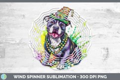 GorgeousMardi Gras Splash Dogs Wind Spinner design.