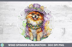 GorgeousMardi Gras Splash Dogs Wind Spinner design.